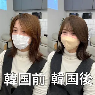 ミディアム カラー パーマ ヘアアレンジ 韓国ヘア×2way 🇰🇷和知拓郎のヘアスタイル