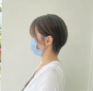 ショート 切りっぱなしボブ 👩🏼ミニボブのヘアスタイル