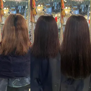 ロング カラー ヘアアレンジ haco+所属・🌈派手髪エクステ ブレイズ🌈ひろとのヘアスタイル