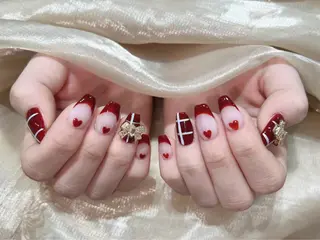 ネイル ネイルサロンAiri 長さ出し·シンプルのネイルデザイン