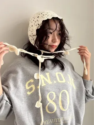 ミディアム カラー パーマ 柔らかいヘア/ 東徳嶺 みくのヘアスタイル