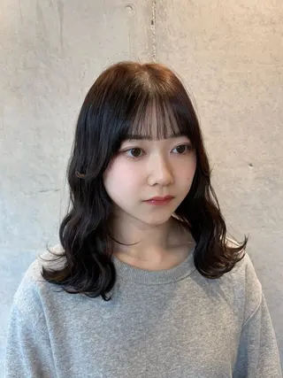 ミディアム 【azure横浜】 🧸misaki🌸のヘアスタイル