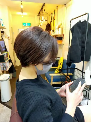 ショート SUN GLOW  サングロウ所属・水素トリートメント／ 髪質改善/ナカノメのヘアスタイル