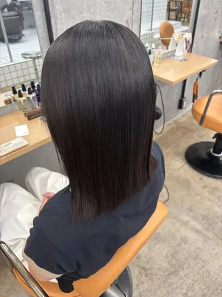 ミディアム カラー ダメージレスカラー 縮毛MISAKI🦋のヘアスタイル