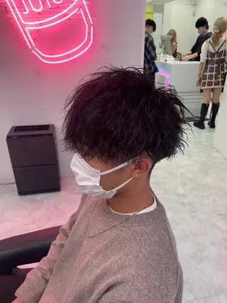 ショート カラー パーマ メンズ 【メンズサロン】 BLUCK 横浜のヘアスタイル