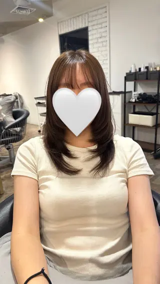 セミロング ✂️無料カットモデル ✂️佐々木悠月のヘアスタイル