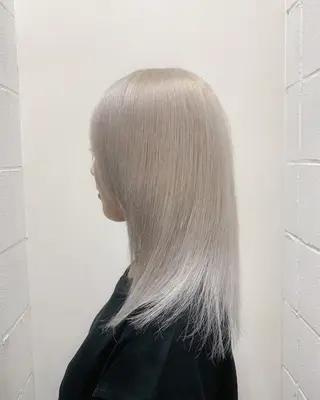 セミロング カラー THE./ブリーチ 透感カラー/髪質改善のヘアスタイル