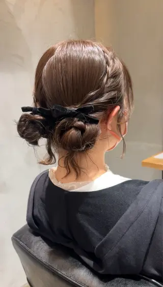 ミディアム アレンジ/新宿 透明感カラー/ヤノのヘアスタイル