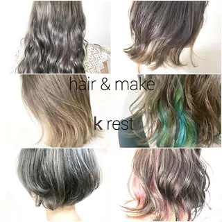 ミディアム カラー ヘアアレンジ 女性専用サロン 【中崎町】ゆきみのヘアスタイル