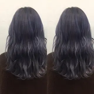 ロング カラー パーマ ヘアアレンジ メンズ キッズ ネイル マツエク・マツパ 💟Chloe原宿店 🩶ハイトーンのヘアスタイル