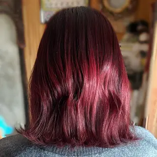 セミロング カラー 中谷 梨那 SAKURA💜🌸のヘアスタイル