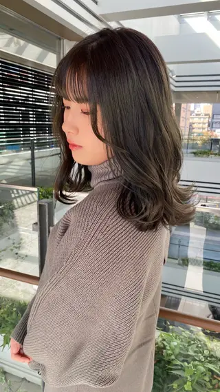 ミディアム カラー RURI韓国ボブ 🇰🇷タッセルボブのヘアスタイル