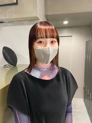 セミロング カラー yuna/ボブカット /ハイトーンカラーのヘアスタイル