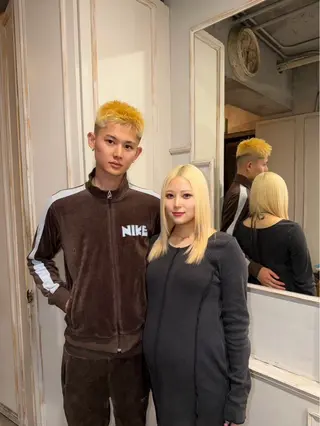 ミディアム 💖艶ダメージレス激 可愛カラーKAO💖のヘアスタイル