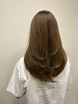 セミロング カット/パーマ/カラ ー清本耕介のヘアスタイル