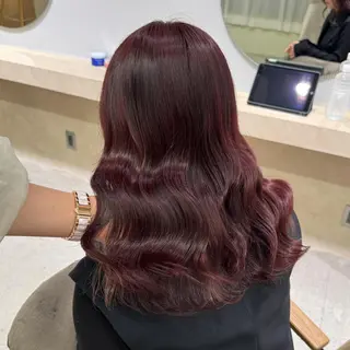 ロング ヘアアレンジ カラー ulu名古屋栄所属・落合しほ/韓国ヘア/ 髪質改善/縮毛矯正のヘアスタイル