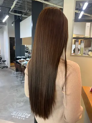 ロング 赤み消しカラー✳️ 井上明日翔💫のヘアスタイル