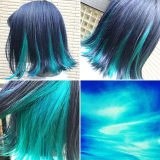 ミディアム カラー "PEPPU "所属・🌈推し色派手髪 ハイトーンShinのヘアスタイル