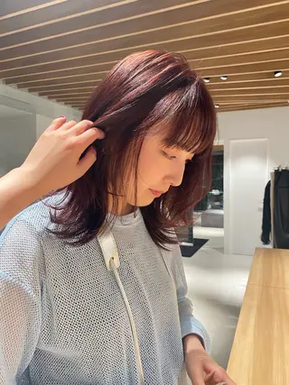 セミロング カラー ooit所属・田崎 文香のヘアスタイル