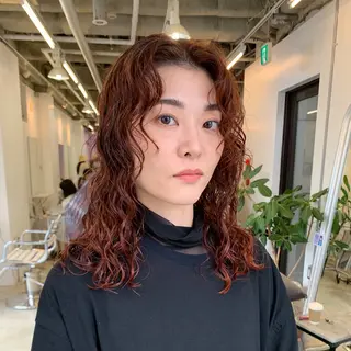 セミロング カラー パーマ 《2月クーポン記 載中》小森祐希のヘアスタイル