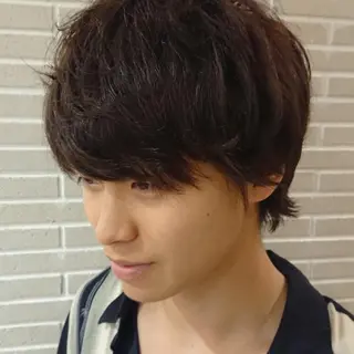 メンズ カラー パーマ ヘアアレンジ ブリーチ/ヘアケア/ 艶髪/イギチハルのヘアスタイル