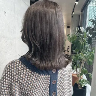 ショート カラー パーマ ヘアアレンジ 透明感/オリーブ/ グレージュ/YUKAのヘアスタイル