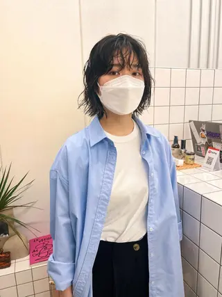 ショート パーマ 関 京磨のヘアスタイル