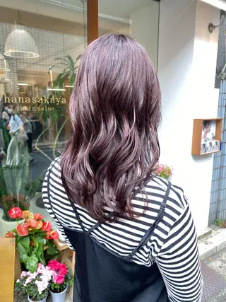 セミロング カラー 安永 涼のヘアスタイル