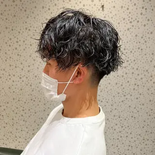 ショート パーマ メンズ 桑原 希吏のヘアスタイル