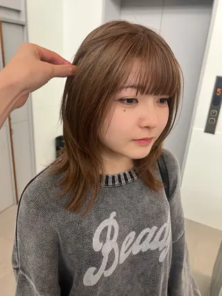 ミディアム LORENAO所属・ブリーチなしカラー♡ rinaのヘアスタイル