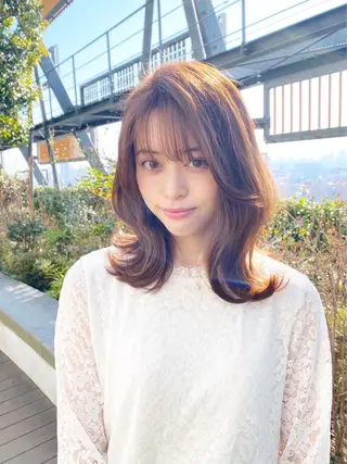 ミディアム カラー 💎カット💎 小野田　智理のヘアスタイル