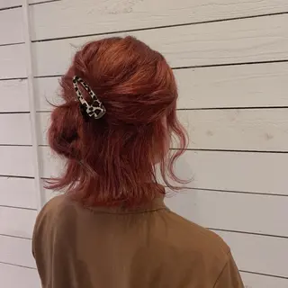ショート カラー ヘアアレンジ 韓国×巻ける髪質改善 💍maki💍のヘアスタイル