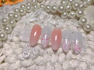 ネイル ネイルサロンAiri 長さ出し·シンプルのネイルデザイン