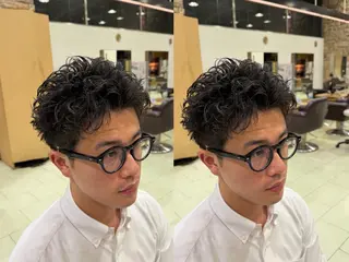 ショート メンズ シャドウパーマ/ピン パーマ/だいじゅのヘアスタイル