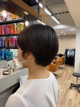 ショート カラー パーマ ヘアアレンジ Riposo.所属・✨艶髪✨ 奈須晴香のヘアスタイル