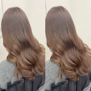 ロング カラー 顔周り🎀 暖色系カラー🎀愛美のヘアスタイル