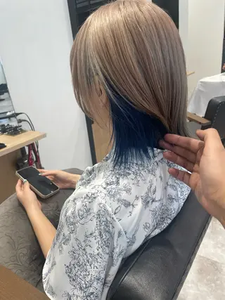 ミディアム 河内 元伸のヘアスタイル
