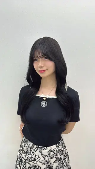 ロング カラー 中韓レイヤー/ ブラウン🤎はやとのヘアスタイル