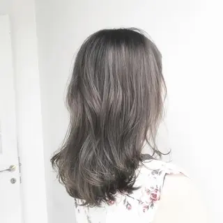 ミディアム カラー ボブ/ハイトーン 立川loose 下田のヘアスタイル