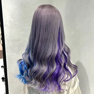 カラー 大阪ケアブリーチ/ ミルクティーベージュのヘアスタイル