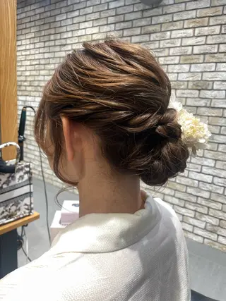 ロング ヘアアレンジ wabi  hair salon所属・wabi/艶カラー タカハシ　トモヒロのヘアスタイル