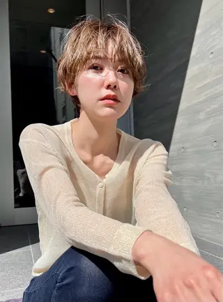 ショート 【似合わせ・レイヤー ・パーマ】海気のヘアスタイル