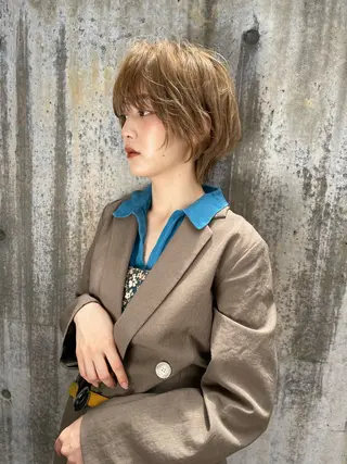 ショート カラー ショート/ボブ/ 心斎橋/宮脇美奈のヘアスタイル