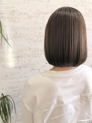 ミディアム カラー ケアブリーチ /髪質 改善/古橋圭史郎のヘアスタイル
