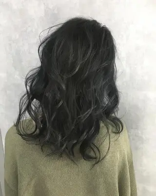 セミロング カラー レイヤーカット BLend 渋谷のヘアスタイル