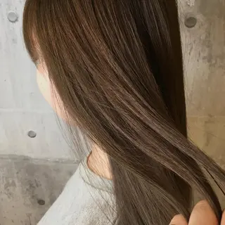ミディアム カラー 髪質改善ｶﾗｰ ｹｱﾌﾞﾘｰﾁ/ﾀﾑのヘアスタイル