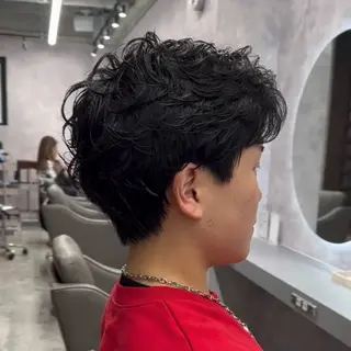 パーマ メンズ メンズパーマ🔵 ハイトーン✨原田慎也のヘアスタイル