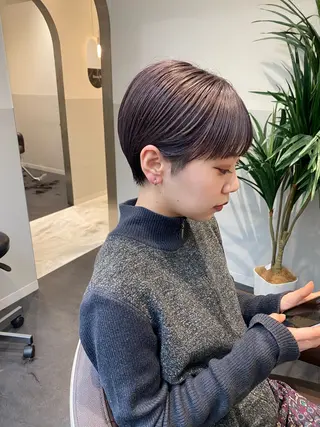 ショート カラー IVORY.所属・🟩白髪ぼかし/ボブ /ショートヘア/大司のヘアスタイル