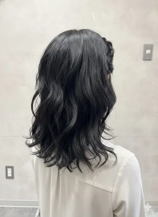 セミロング 落合 ちりのヘアスタイル