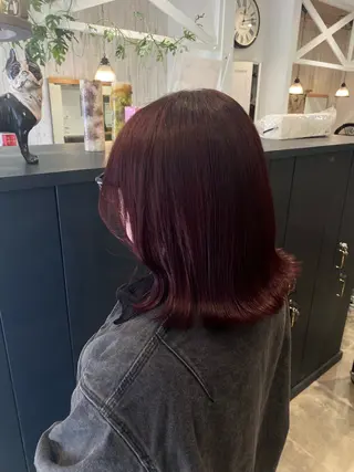 ミディアム カラー 柴田 枝利子のヘアスタイル